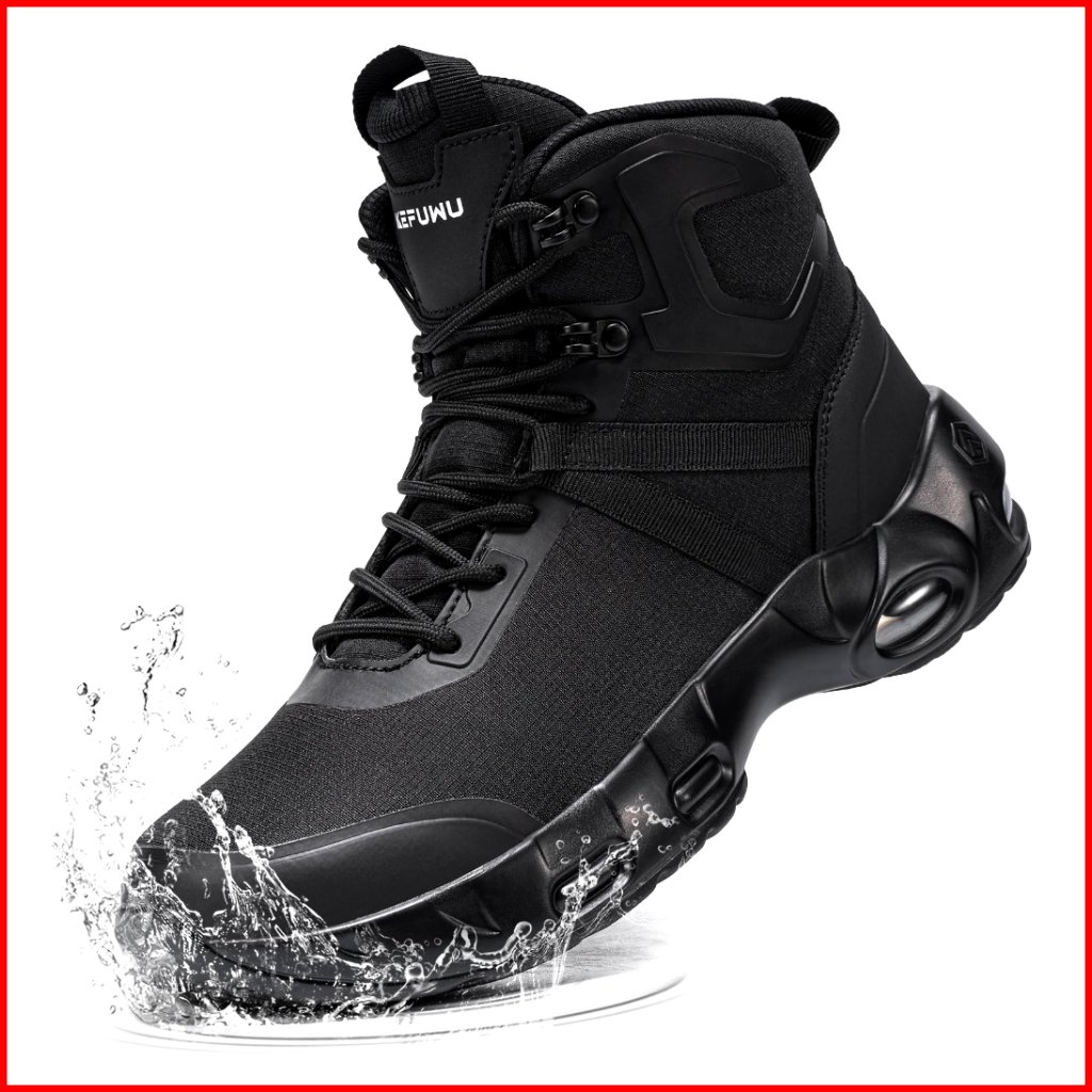 Waterproof Side-Zip Combat Boots Women Wide Fit Lightweight Work Hiking Tactical